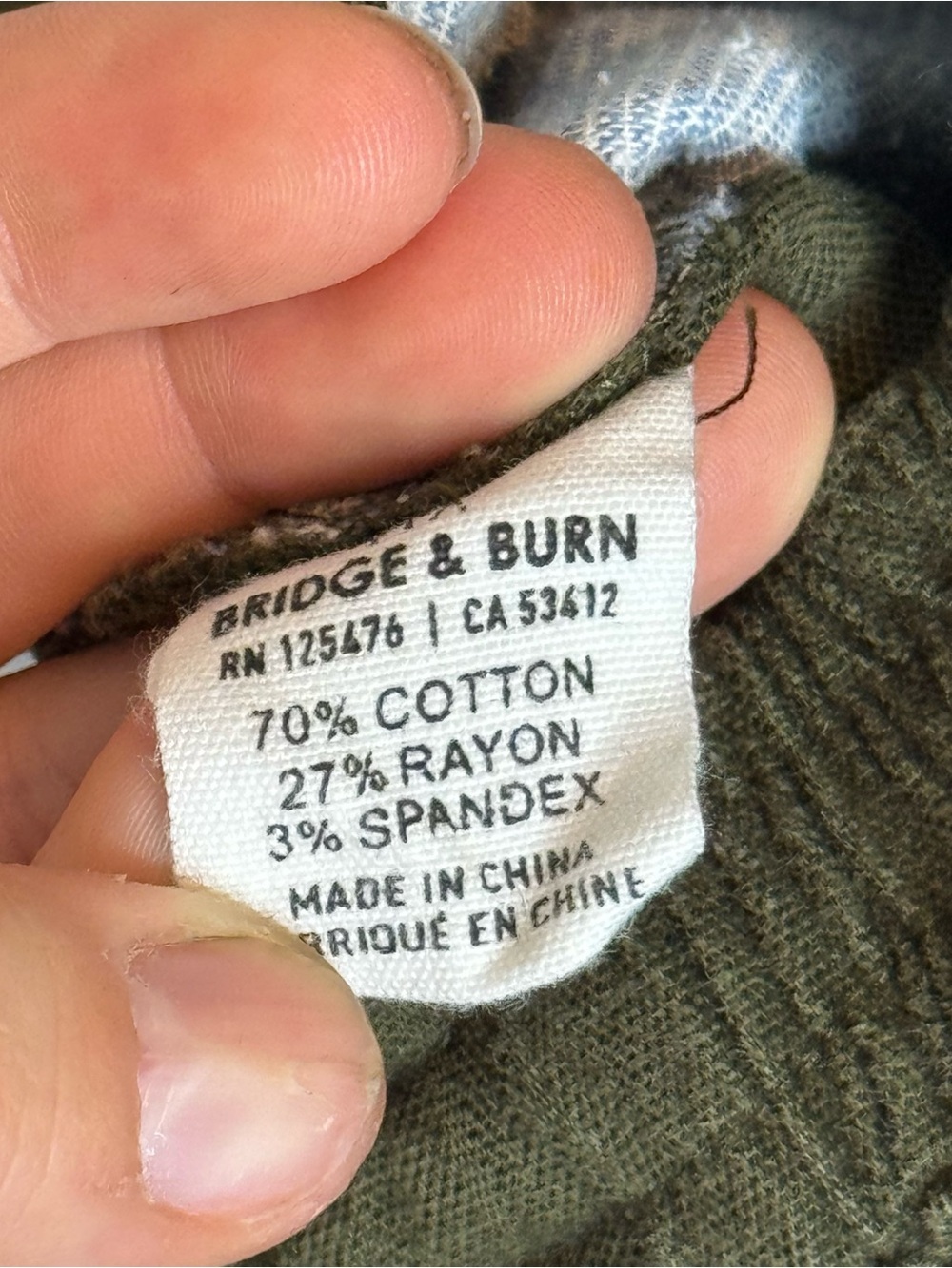 Bridge and Burn Olive Drawstring Chino Lounge Pants Green 30 - Picture 11 of 11